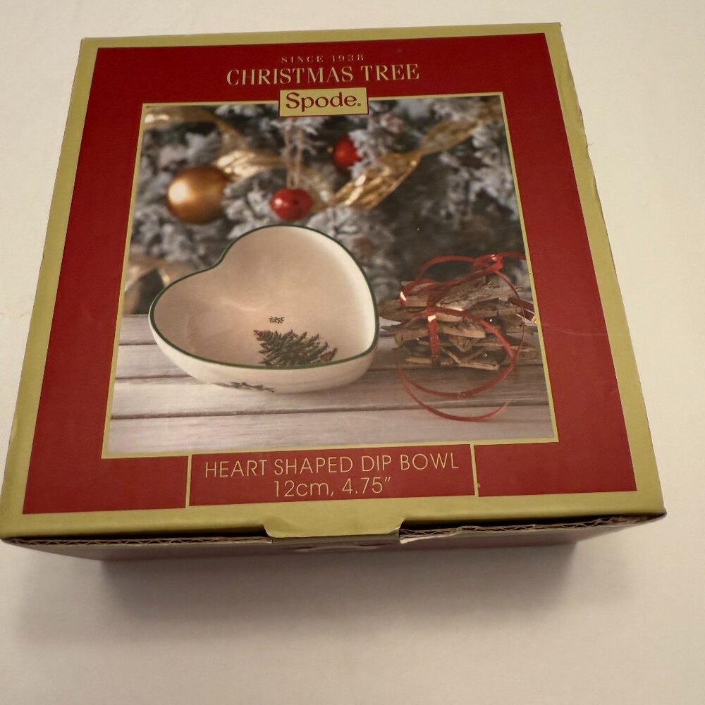 Spode Christmas Tree Heart Shaped Dip Bowl BRAND NEW